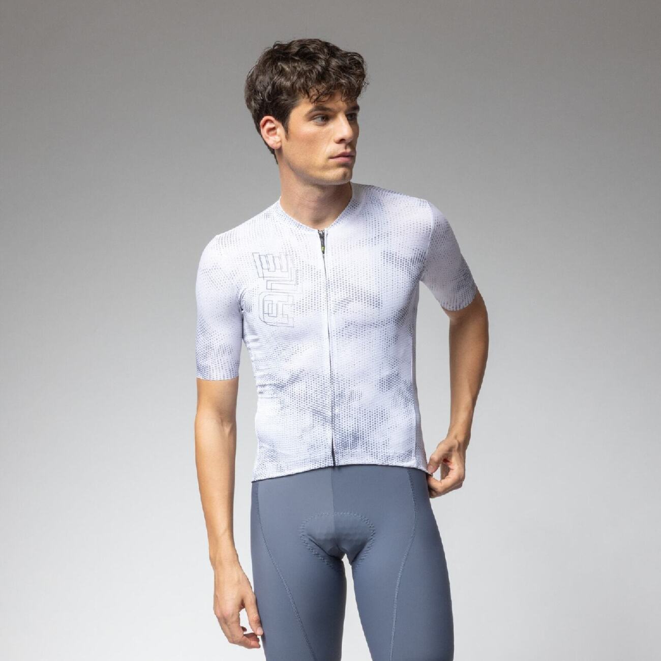 Letní cyklistický dres ALÉ pánský PR-E FOLLOW ME 2.0 white
